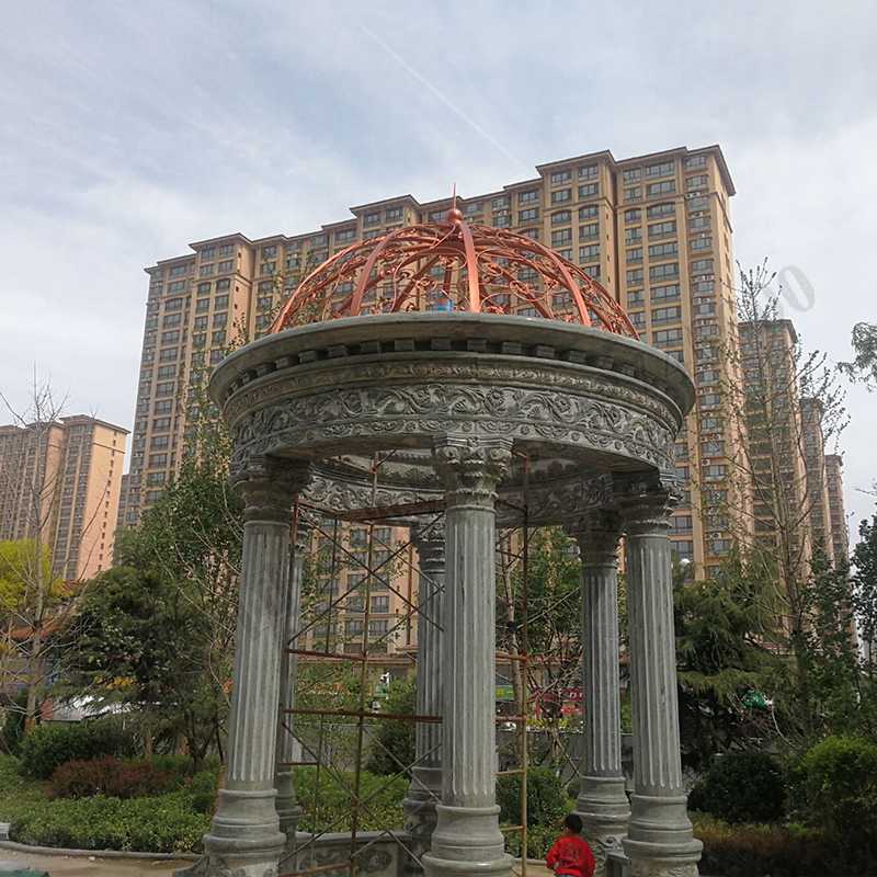 歐式景觀亭子，小區(qū)石雕涼亭，大理石石材亭子