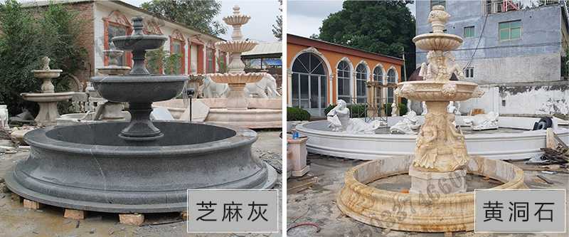 大理石景觀噴泉材質(zhì)，石雕噴泉工廠(chǎng)，定制大理石景觀噴泉