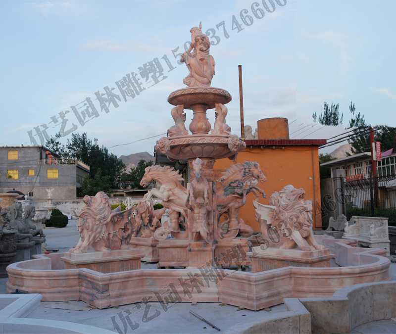 大理石景觀噴泉，歐式大型噴泉，石雕噴泉廠家