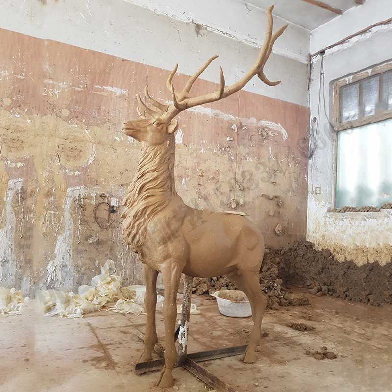 銅鹿模型，銅麋鹿雕塑，麋鹿模型，銅麋鹿泥模1.jpg